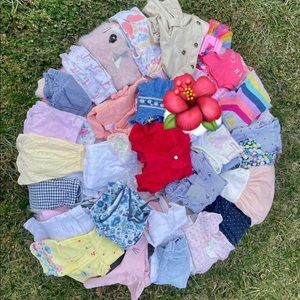 30 pieces or more with clothes for little girls size 12-18 months